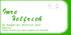 imre helfrich business card